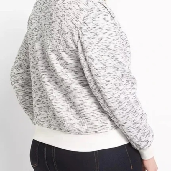 Quilted Bomber Jacket Gray Heather NWOT 18 - Picture 3 of 5